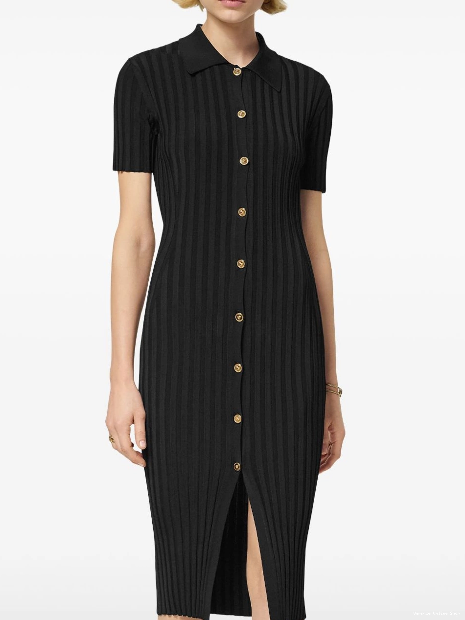 Cheap midi shirt Women knitted Versace dress 0817
